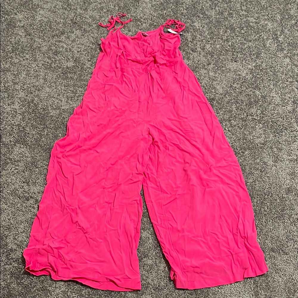 Old Navy Pink Sleeveless Jumpsuit with Culotte Style